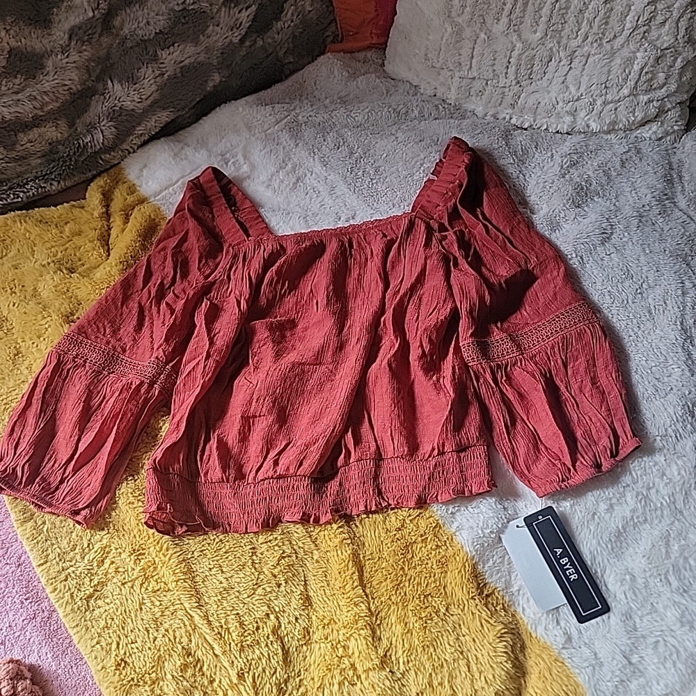 A. Byer Women's Red Blouse